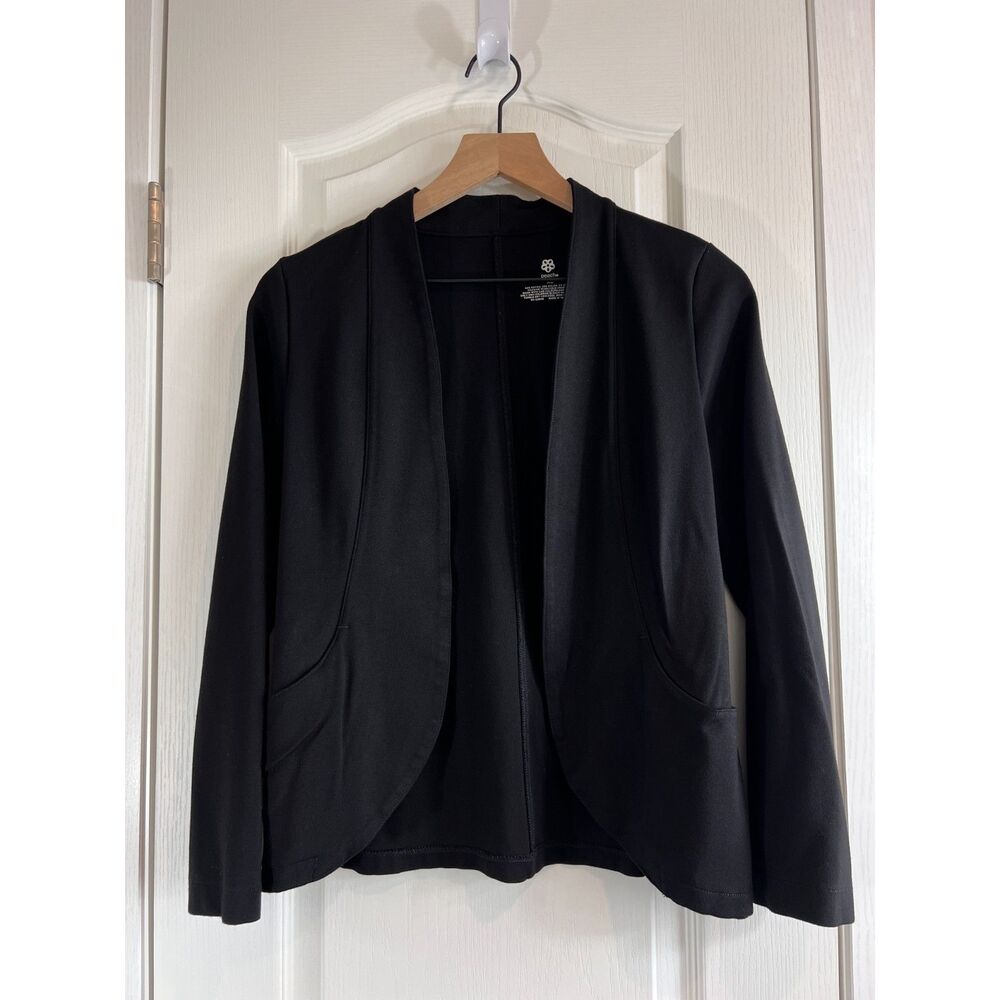 Peach Women's Black Blazer Cardigan Rayon Nylon Spandex Size XS